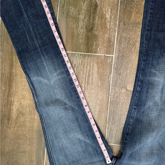 7 For All Mankind Blue Flare Wide Leg Jeans - Picture 9 of 10